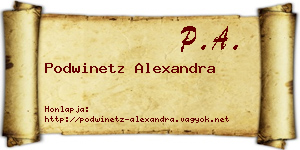 Podwinetz Alexandra névjegykártya